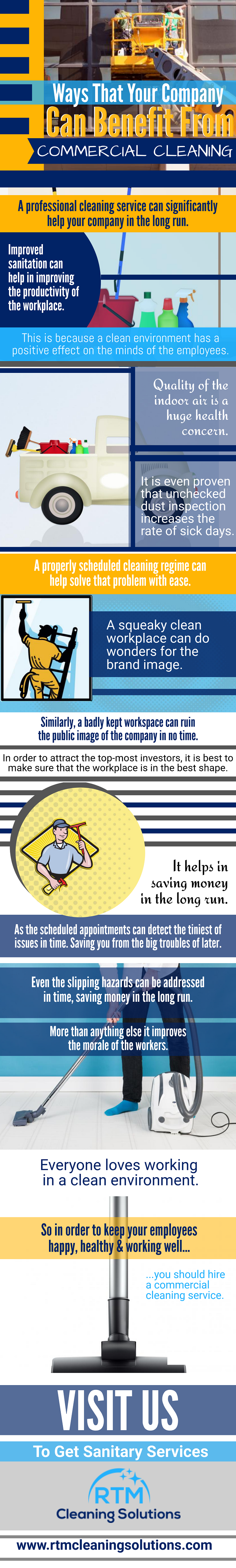 Infographic showing benefits of cleaning company edmonton